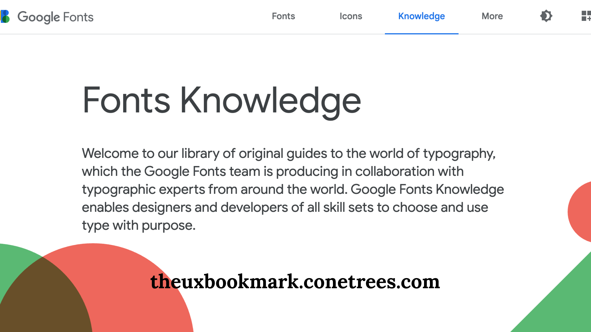 Google Fonts Knowledge